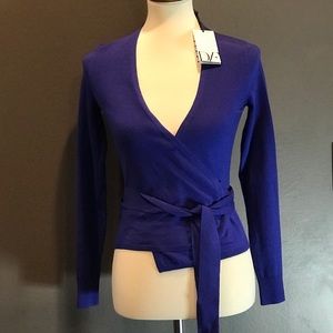 DVF Diane von Furstenberg P ballerina wrap sweater